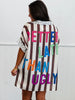 Brown Stripe Better Late Than Ugly Top (One Size)