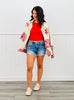 POL Natural Multi Plaid & Lace Star Patch Jacket (Reg.)