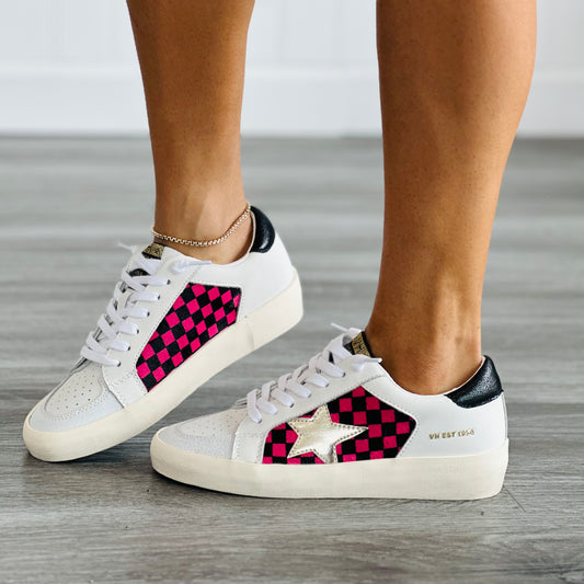 Vintage Havana Pink Checkered Sneakers
