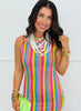 Multi Semi Sheer Crochet Maxi Dress (Reg.)