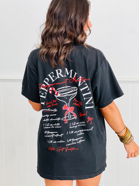 Peppermint Martini Mock Neck Tee (Reg. and Plus)