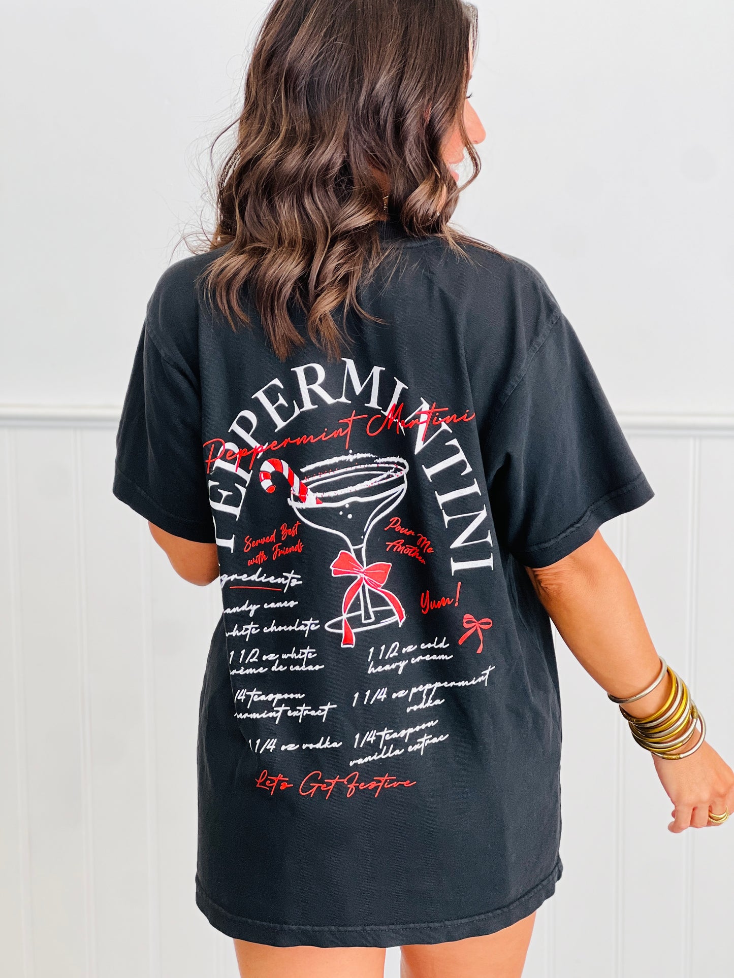 Peppermint Martini Mock Neck Tee (Reg. and Plus)