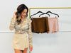 Faux Suede Front Wrap Mini Skort (Reg.)-3 Colors