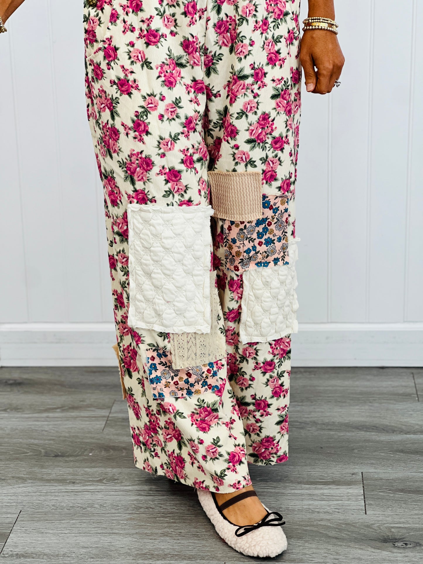 POL Cream Multi Floral Print Overalls (Reg.)