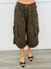 Leopard Print Cargo Culottes (Reg & Plus)