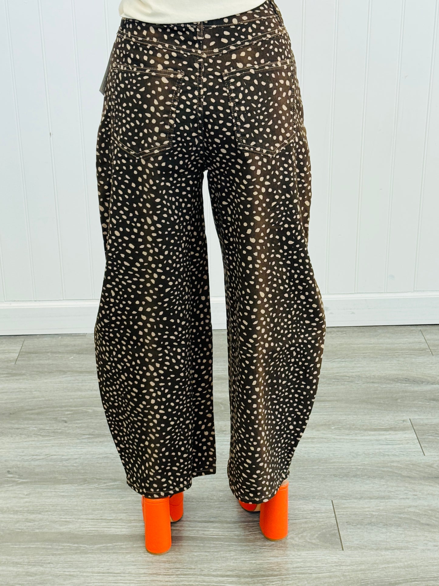 Cafe Spotted Barrel Pants (Reg.)