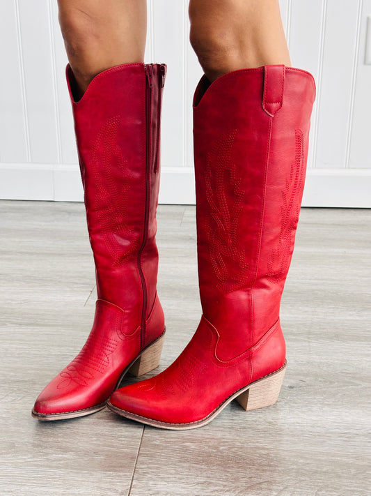 Red Take A Stand Western Boots