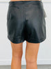 Faux Leather Mini Skort (Reg. and Plus) - 2 Colors