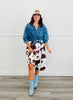 Denim Button Down Blouse (Reg. & Plus)