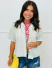 Crew Neck Button Up Boxy Shirt (Reg.) - 3 Colors