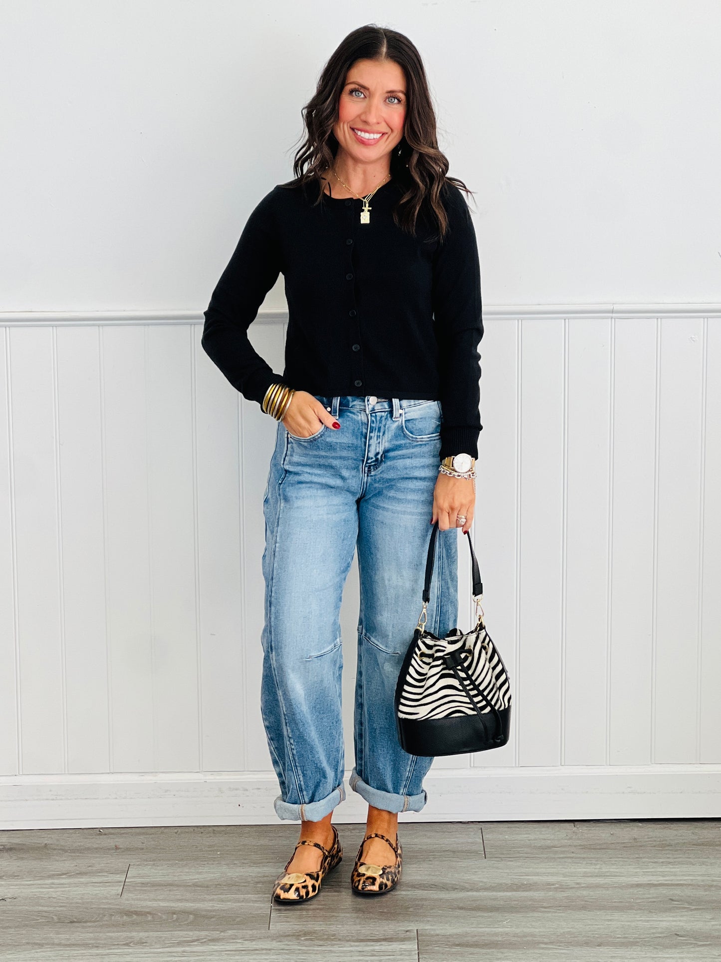 Contemporary Sweater Cardigan Top (Reg.)-3 Colors