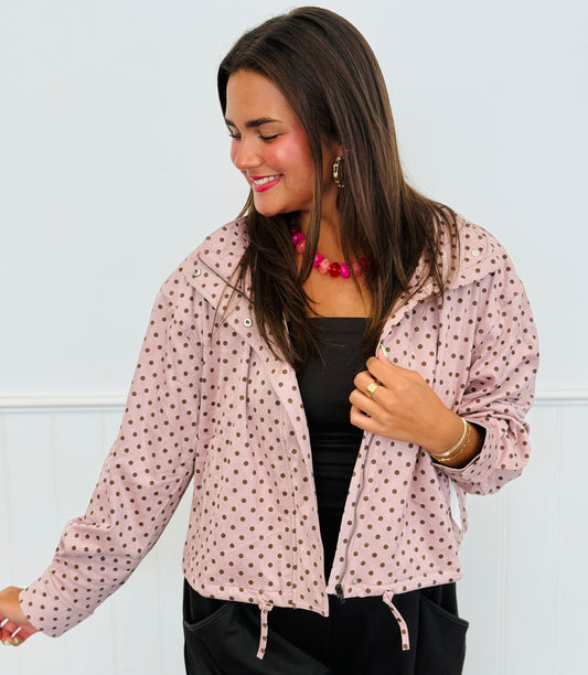 Dusty Pink/Brown Suede Polka Dot Jacket (Reg.)