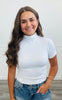 Second Skin Mock Neck Top (One Size)-5 Colors