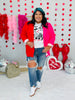 Pink/Red Setting Standards Blazer(Reg. and Plus)