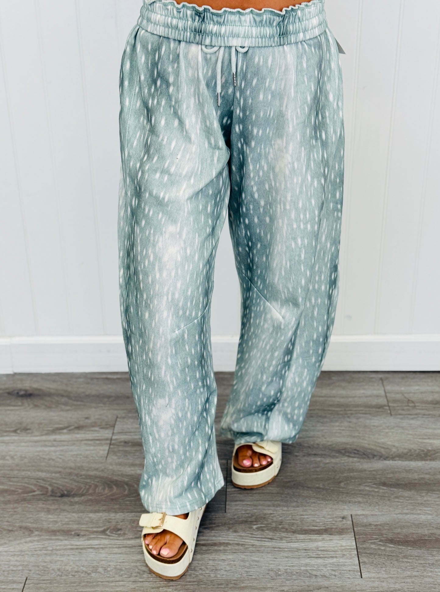 Bambi Print French Terry Barrel Pants (Reg.) - 2 Colors
