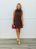 Brown Pocket Sleeveless Mini Dress (Reg.)