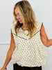 Brown Polka Dot Zip Up Vest & Pants Set (Reg.)