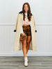 Beige/Navy Contrast Collar Trench Coat (Reg.)