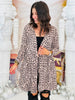 Leopard Print Pocket Flowy Cardigan (Reg. and Plus)