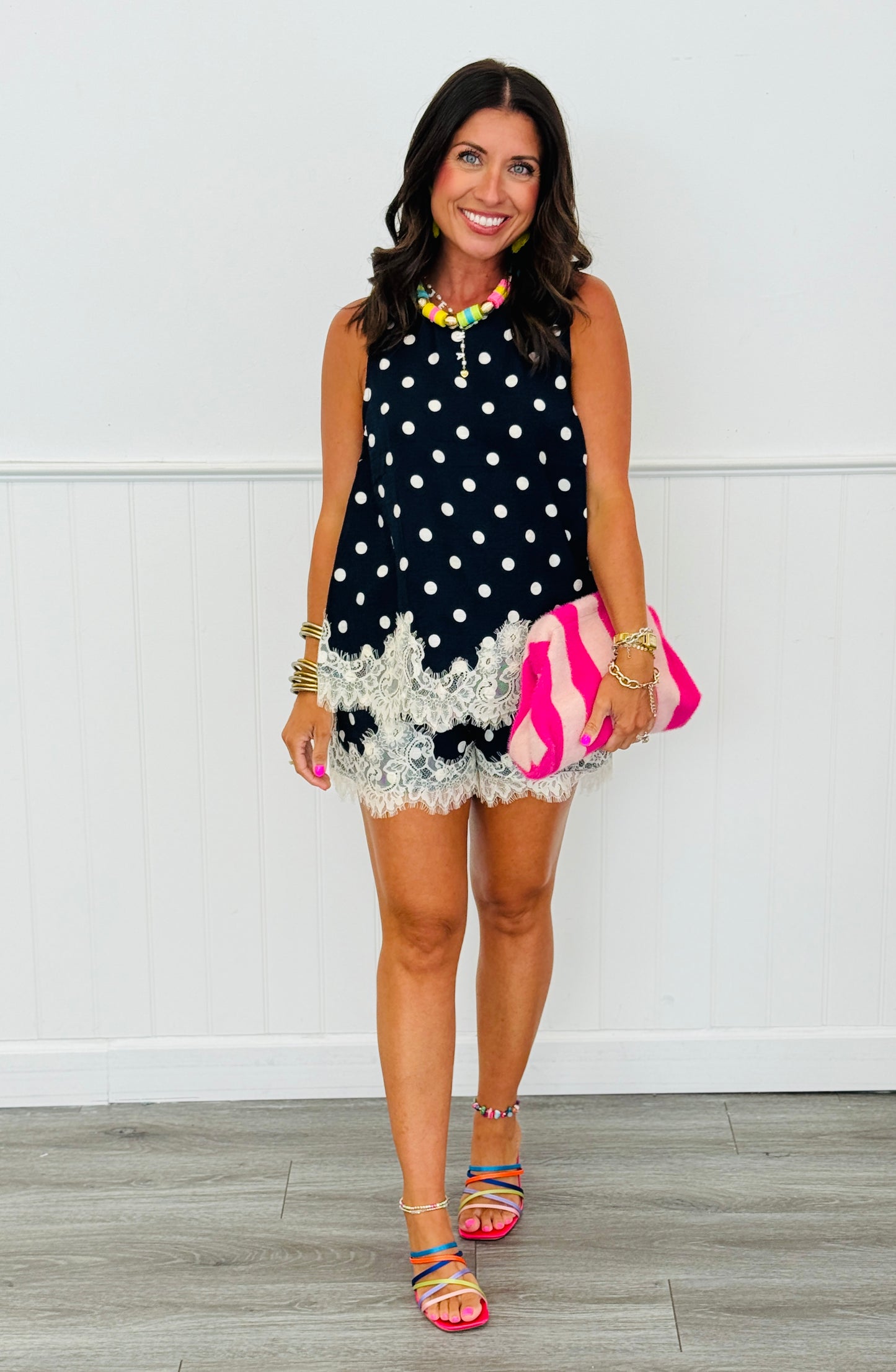 Scallop Lace Polka Dot Shorts (Reg)-3 Colors