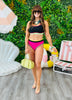 Black/Neon Set For Vacay Two Piece Swimsuit (Reg. & Plus)