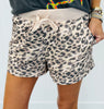 Luxe Leopard Print Drawstring Shorts (Reg & Plus)