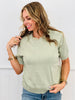 Distressed Ribbed Hem Sweater Top (Reg. and Plus) - 4 Colors