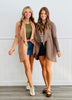 Fleece Lined Flowy Open Cardigan (Reg.)-2 Colors