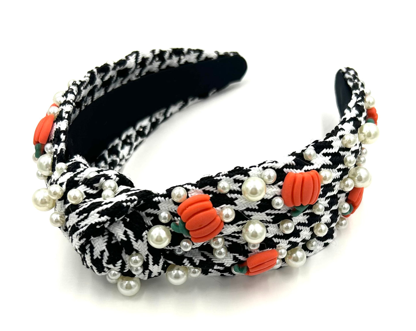 Pumpkin Patch Houndstooth Headband