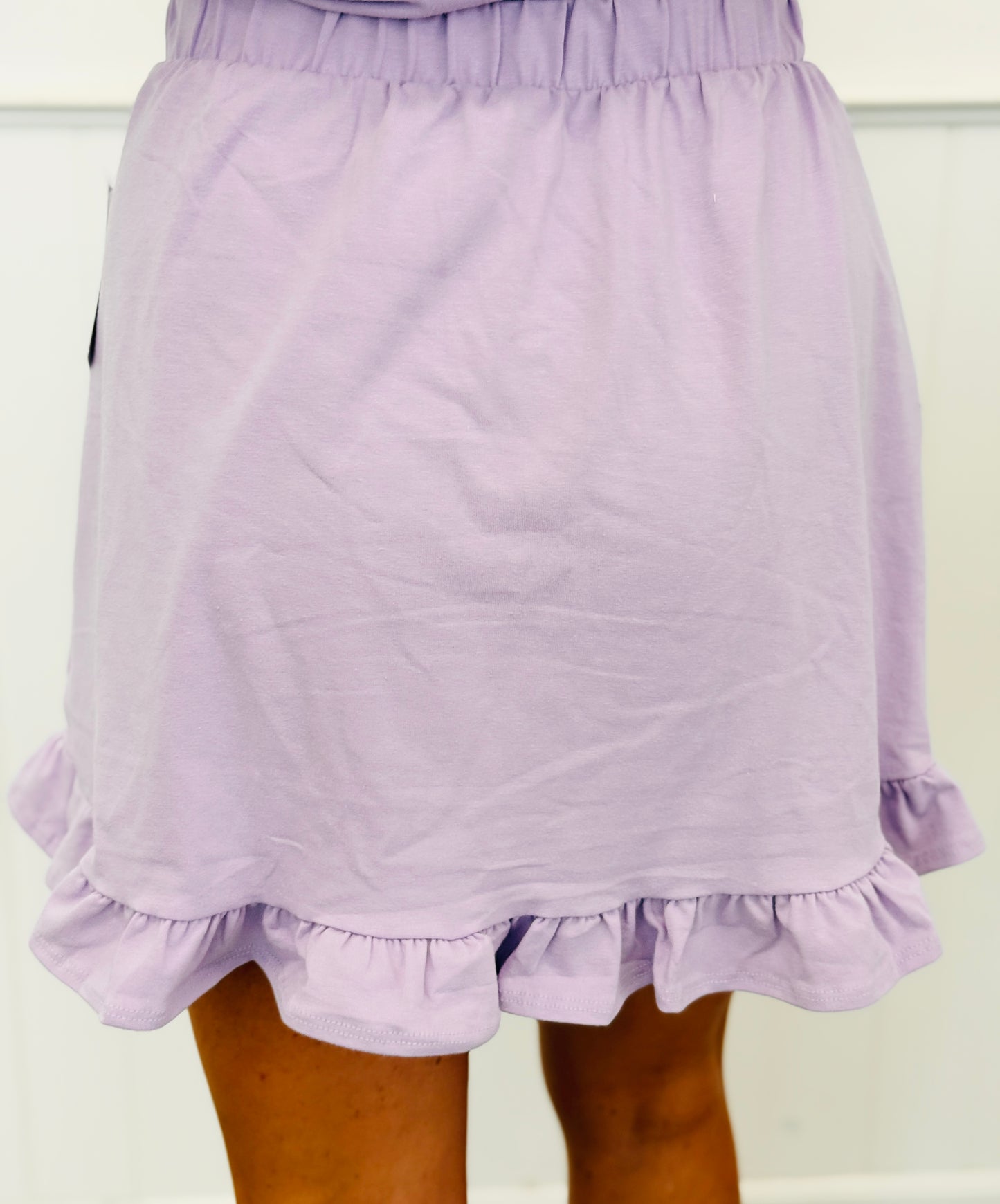 Solid Ruffle Hem Skort (Reg. and Plus) - 5 Colors