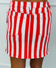 Nova Red Striped Denim Skirt (Reg. and Plus)