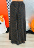 Black Polka Dot Pleated Wide Leg Pants (Reg.)