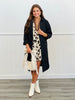 Leopard Print Contrast Neck Mini Dress (Reg & Plus)