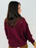 Burgundy Puppy With Fallen Leaves Sweater (Reg.)