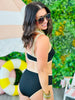 Ribbed Black Contrast Trim 2-Piece (Reg.)