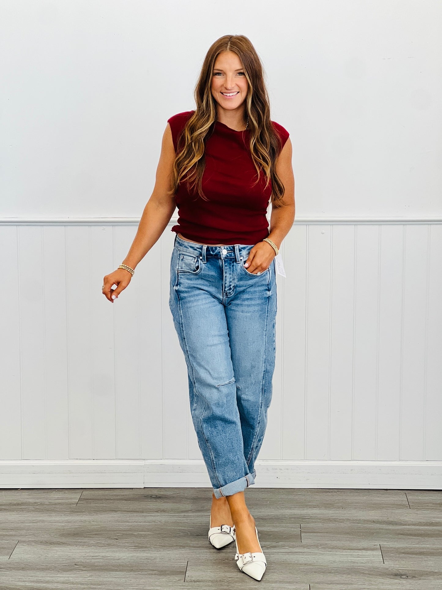 Side Ruched Cap Sleeve Top (One Size) - 3 Colors