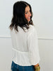 Off White Embroidered Peplum Blouse (Reg & Plus)
