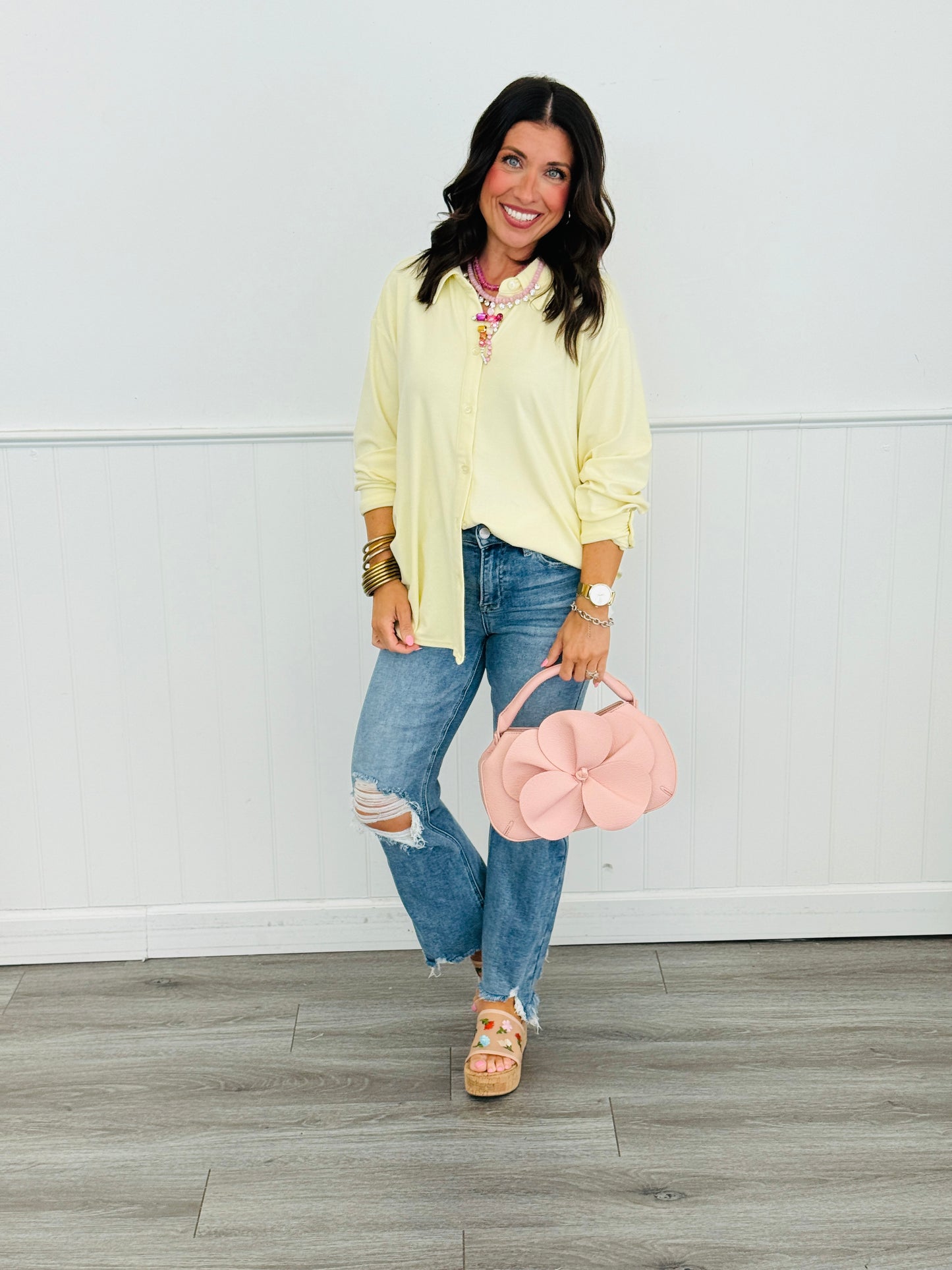 Butter Jersey Knit Button Down Shirt (Reg.)