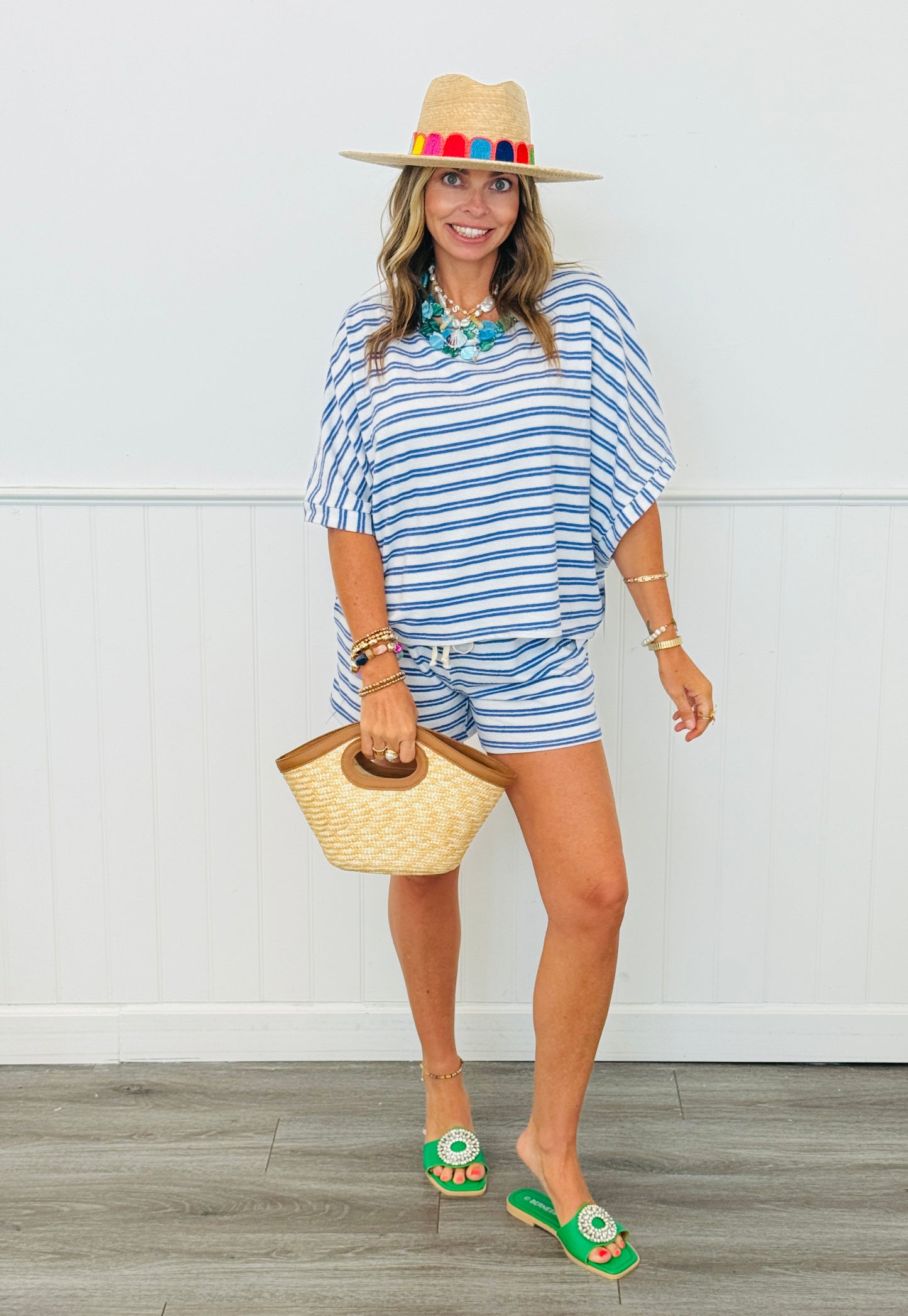 Striped Terry Cloth Shorts (Reg.) - 2 Colors