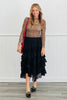 Brown Leopard Mesh Long Sleeve Top (Reg & Plus)