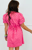 Pink Puff Polka Dot Mini Dress (Reg & Plus)
