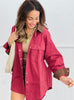 Contrast Button Down Shacket (Reg.) - 4 Colors