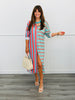 Mint Green Striped Maxi Shirt Dress (Reg & Plus)