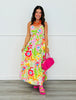 Floral Print Cut Out Midi Dress (Reg.)