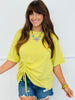 Oversized Side Ruched Tee (Reg.) - 3 Colors