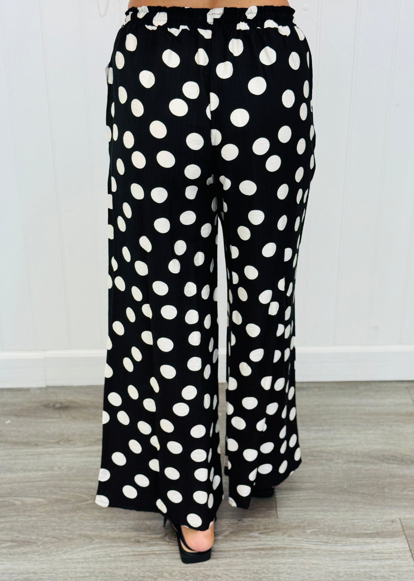 Polka Dot Wide Leg Pants (Reg & Plus)