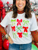 White Christmas Bows T-Shirt (Reg. and Plus)