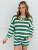 Green Striped Knit Shorts (Reg.)