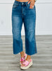 Judy Blue Braided Beauty Cropped Wide Leg Jeans (Reg. and Plus)
