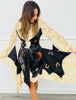 Black Western Lace Print Midi Dress (Reg.)